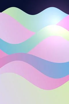 Abstract Gradient Waves Stock Illustration