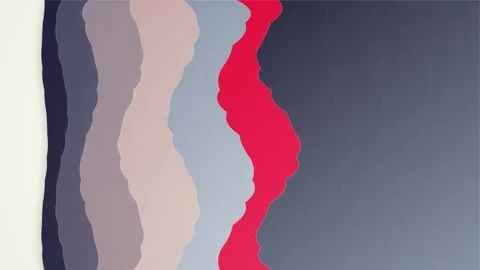 Abstract Gradient Waves: Modern Digital Art with Rippling Color Layers Stock Footage 346660763