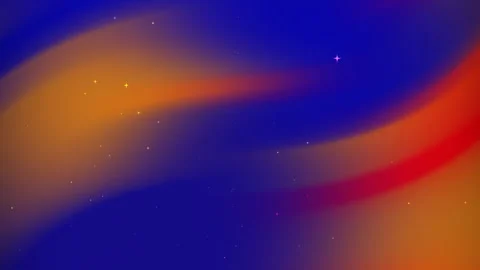Abstract gradient waves of orange and blue flowing smoothly Stock Footage 313040894