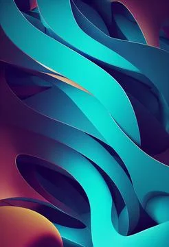 Abstract gradient waves pattern Stock Illustration