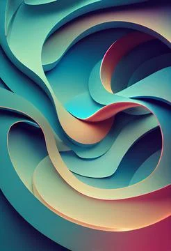 Abstract gradient waves pattern Stock Illustration