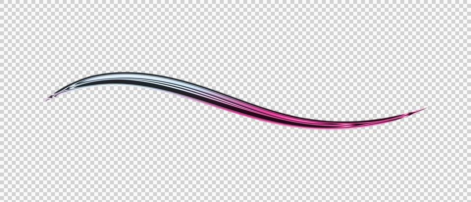 Abstract with gradient waves in pink and purple on black background transparent Illustrazione stock