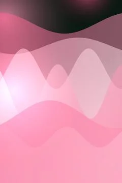 Abstract Gradient Waves in Pink and White Stock Illustration