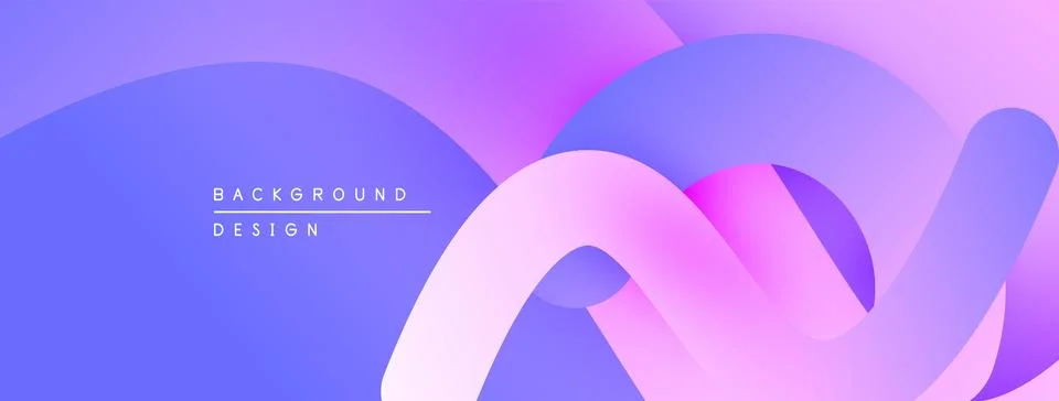 Abstract gradient waves, purple hues dominate. Modern design elements create Illustrazione stock