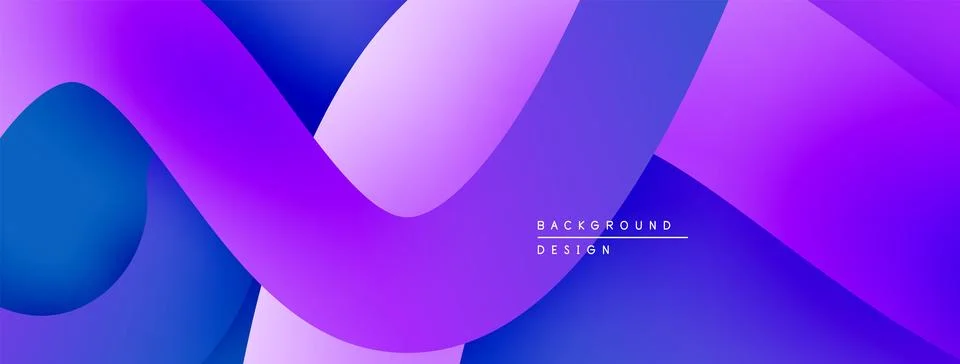 Abstract gradient waves, purple hues dominate. Modern design, smooth transitions Stockillustratie