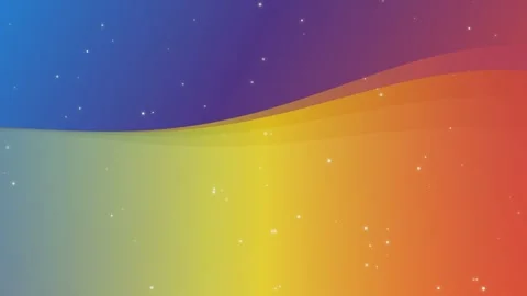 Abstract gradient waves with sparkling particles motion colorful background.. Stock Footage 340905564