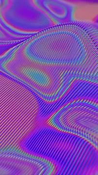 Abstract Gradient Waves with Vibrant Lines and Iridescent Colors Illustrazione stock