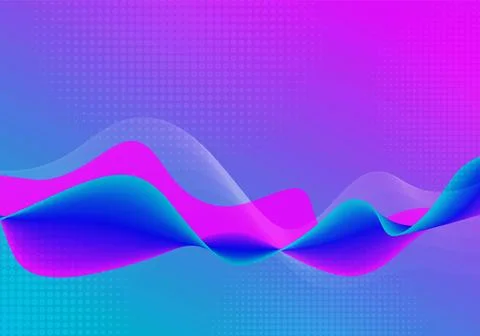 Abstract gradient wavey swirl colors of pink and purple template. Stock Illustration