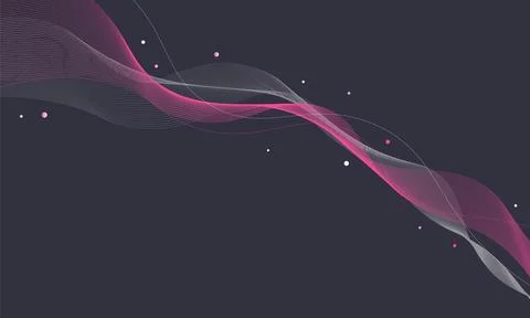 Abstract gradient wavy lines background. Vector illustration. Stock Illustration