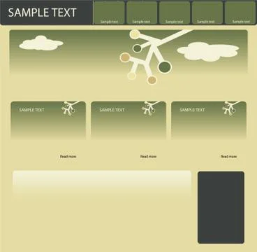 Abstract Gradient Web Layout Stock Illustration