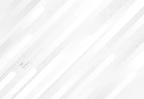 Abstract gradient white and gray stripe line pattern with halftone decoration. Stock Illustration