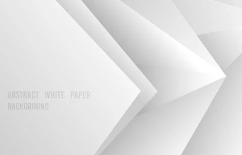 Abstract gradient white and gray template style of paper cut. Stock Illustration