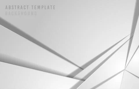 Abstract gradient white and gray paper cut template style with shadow. イラスト素材