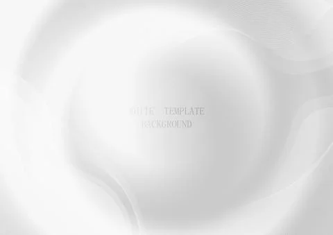 Abstract gradient white and gray decorative template wavy design. Stock Illustration