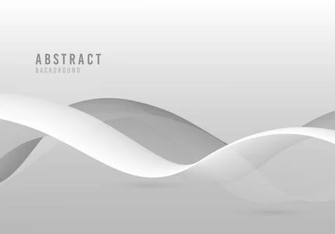 Abstract gradient white and gray wavy pattern decorative artwork. Stock Illustration