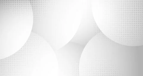Abstract gradient white and grey circle geometric pattern with halftone Illustrazione stock