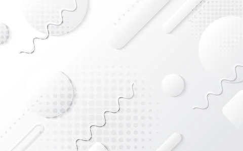 Abstract gradient white and grey color design with geometric shape Stock Illustration