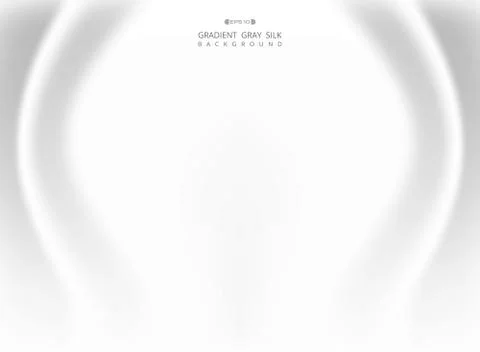 Abstract of gradient white gray silk background. Stock Illustration
