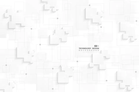 Abstract gradient white gray techno design of connection. illustration vector Stock Illustration