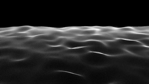 Abstract gradient white line wave animated 4K. white particle line wavy Stock-Footage 259610095