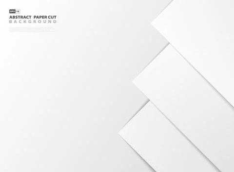 Abstract gradient white paper cut style of right side pattern design. Stock Illustration