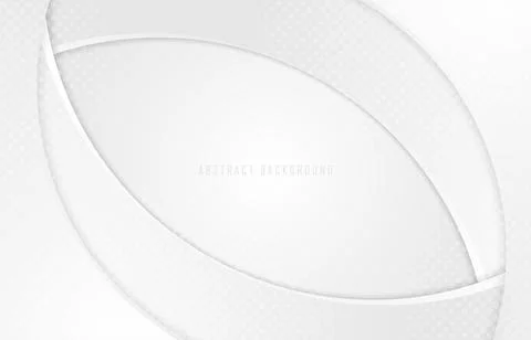 Abstract gradient white template design overlapping with halftone decorative. Stock Illustration