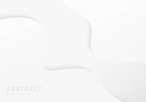 Abstract gradient white template design courved decorative artwork. Stock Illustration