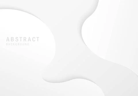 Abstract gradient white template design wavy decorative artwork. Stock Illustration