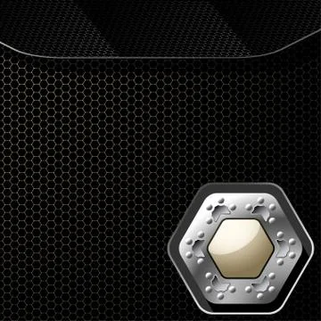 Abstract gradient yellow and gray mesh background with hexagon beige and meta Stock Photos