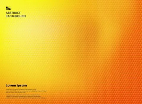Abstract gradient yellow and orange colors with pentagon pattern texture. 스톡 일러스트