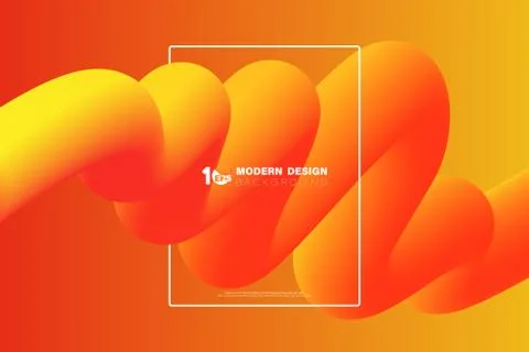 Abstract gradient yellow and orange color stripe motion line artwork design Stock Illustration