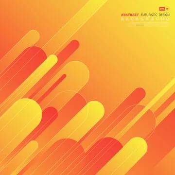 Abstract gradient yellow and orange stripe line pattern of artwork decorative Stock Illustration