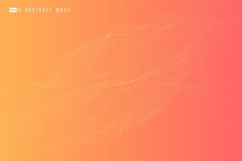 Abstract gradient yellow pink minimal dot design technology background. 스톡 일러스트
