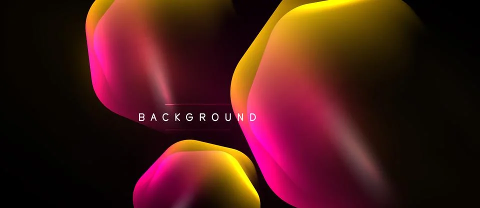 Abstract gradients blend, creating dynamic shapes. Pink, orange, yellow hues Stock Illustration