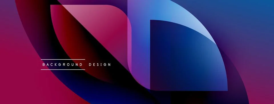 Abstract gradients overlap, creating dynamic visual flow. Modern design elements Stock Illustration