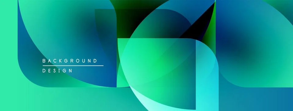 Abstract gradients overlap, creating dynamic visual effect. Modern design Illustrazione stock