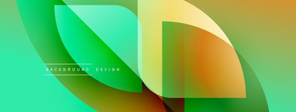 Abstract gradients overlap, creating dynamic visual effect. Bright colors blend, Stock-Illustration