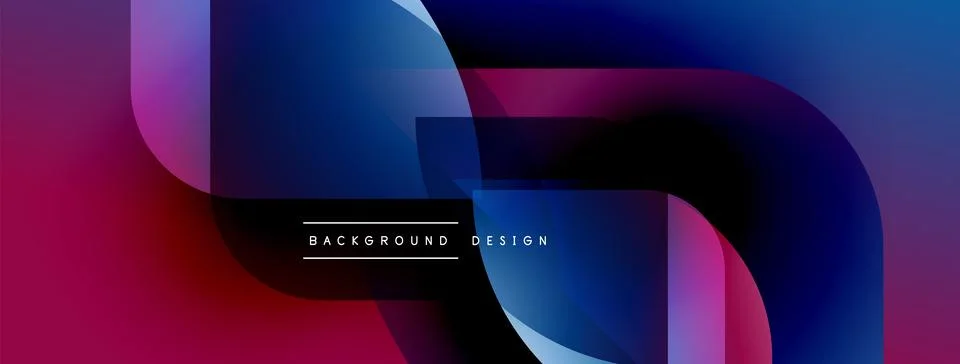 Abstract gradients overlap creating dynamic visual effect. Modern design Illustrazione stock