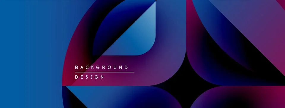 Abstract gradients overlap, creating dynamic visual flow. Modern design elements 库存插图