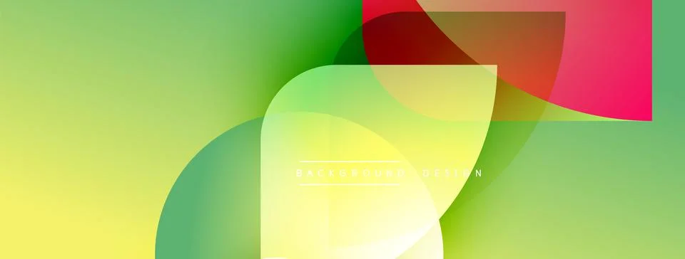 Abstract gradients overlap, creating dynamic visual effect. Bright colors blend, Stock-Illustration