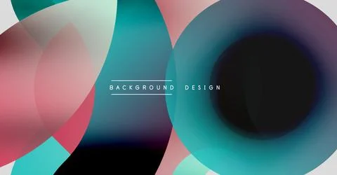 Abstract gradients overlap, creating dynamic visual effect. Soft colors blend, 库存插图
