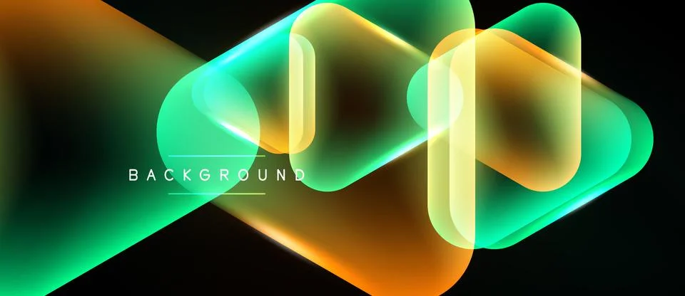 Abstract gradients overlap creating dynamic visual effect. Bright colors blen Ilustración de archivo