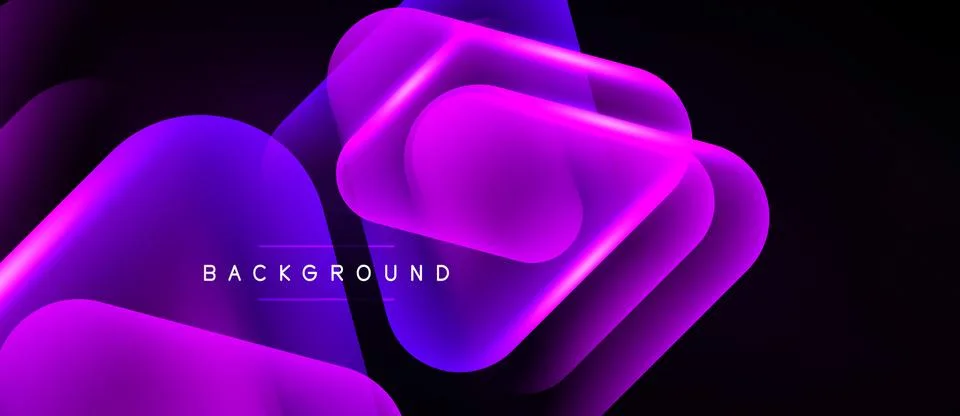 Abstract gradients overlap, creating dynamic visual effect. Purple hues dom.. Ilustración de archivo