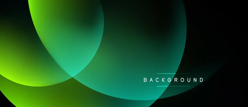 Abstract gradients overlap, creating dynamic visual effect. Dark background Ilustración de archivo