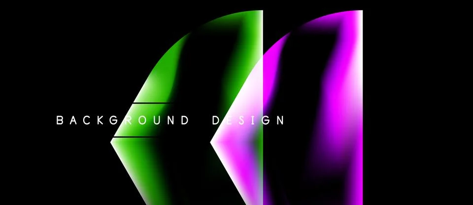 Abstract gradients overlap, creating dynamic visual effect. Bright colors Stock Illustration