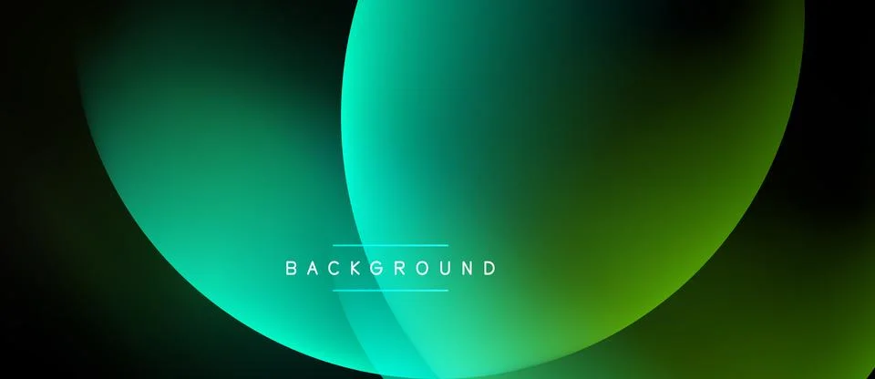 Abstract gradients overlap, creating fluid shapes. Dark background emphasizes Stock Illustration