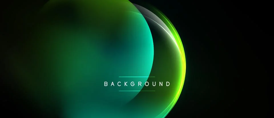 Abstract gradients overlap, creating luminous effect. Dark background empha.. Ilustración de archivo