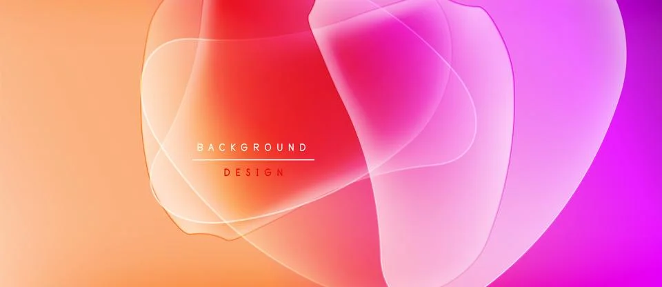 Abstract gradients overlap, creating vibrant visual effect. Text reads Stock Illustration