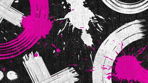 Abstract graffiti art background with paint splatters Vidéo 328705636