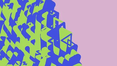 Abstract graffiti letters pattern in blue and green colors Stock Illustration